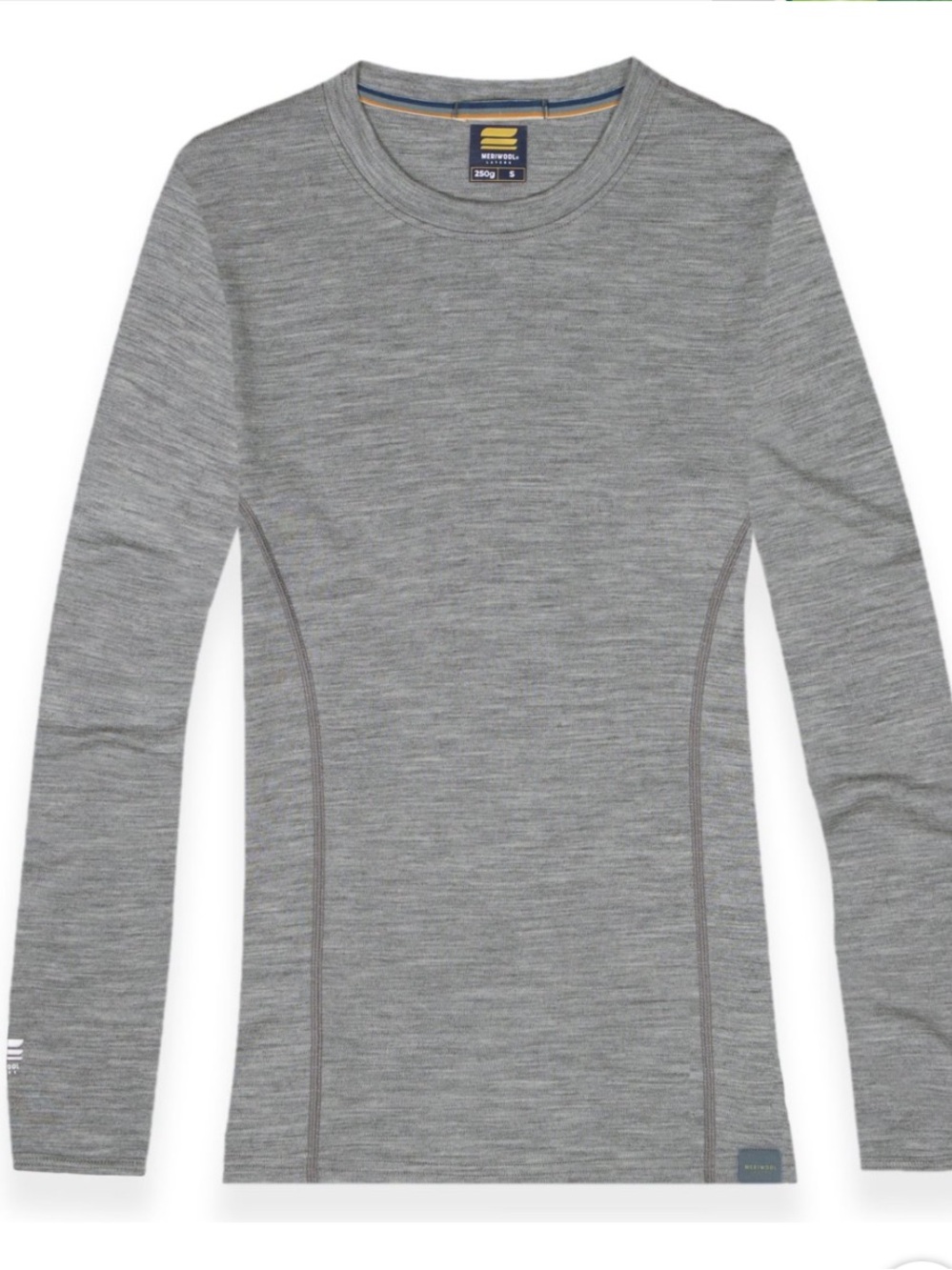 Meriwool Lavers Women's Crew Neck Lightweight Sweater Gray Long Sleeve Size M
